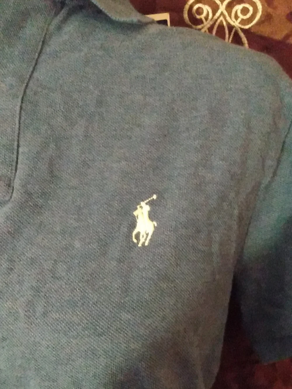 Ralph Lauren Blue Short-Sleeve Polo with White Pony